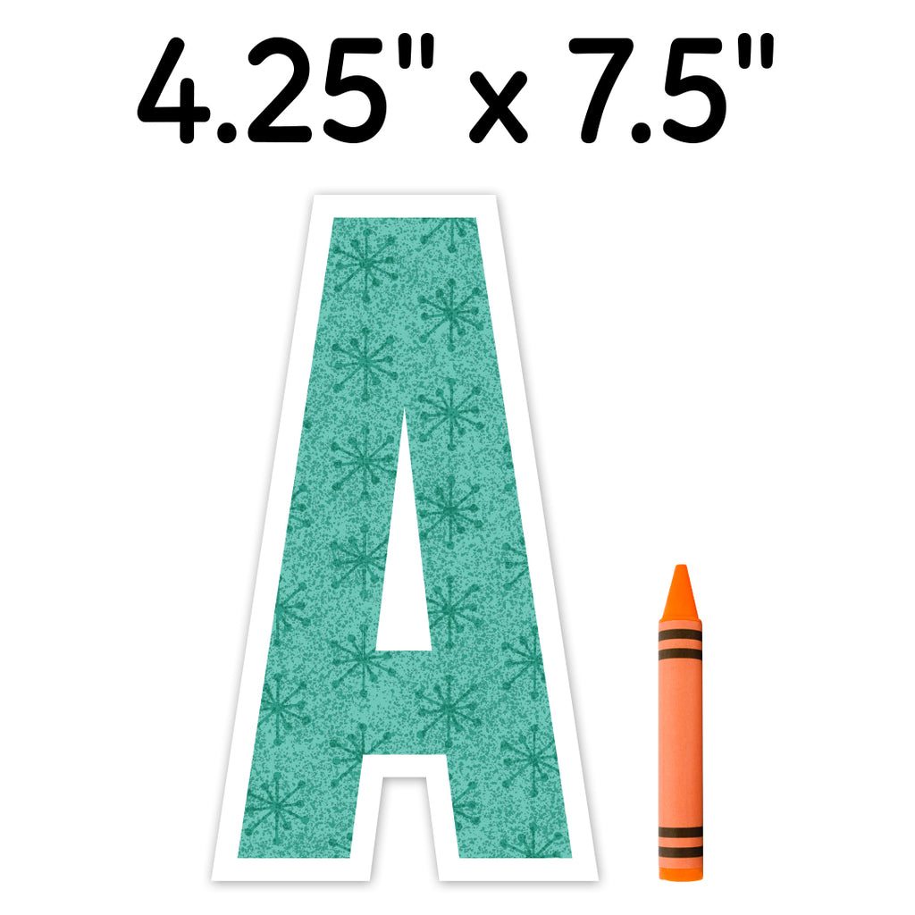 Mid-Century Mod Retro Patterns 7" Designer Letters