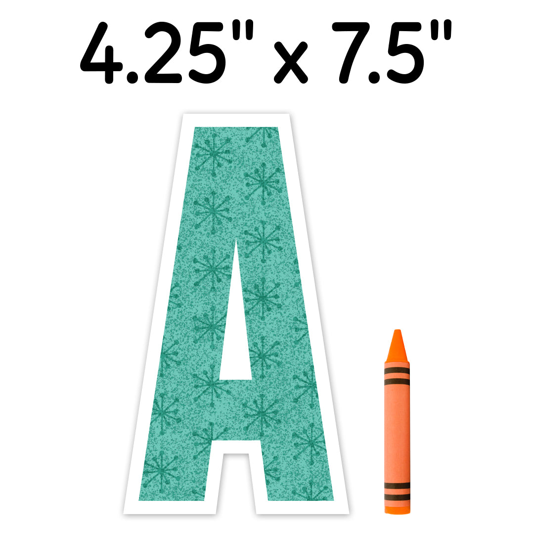 Mid-Century Mod Retro Patterns 7" Designer Letters