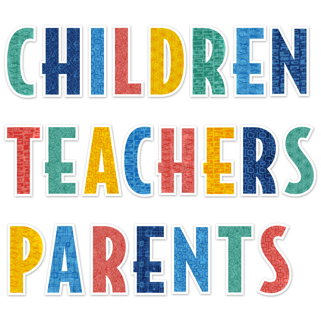 Mid-Century Mod Retro Patterns 7" Designer Letters