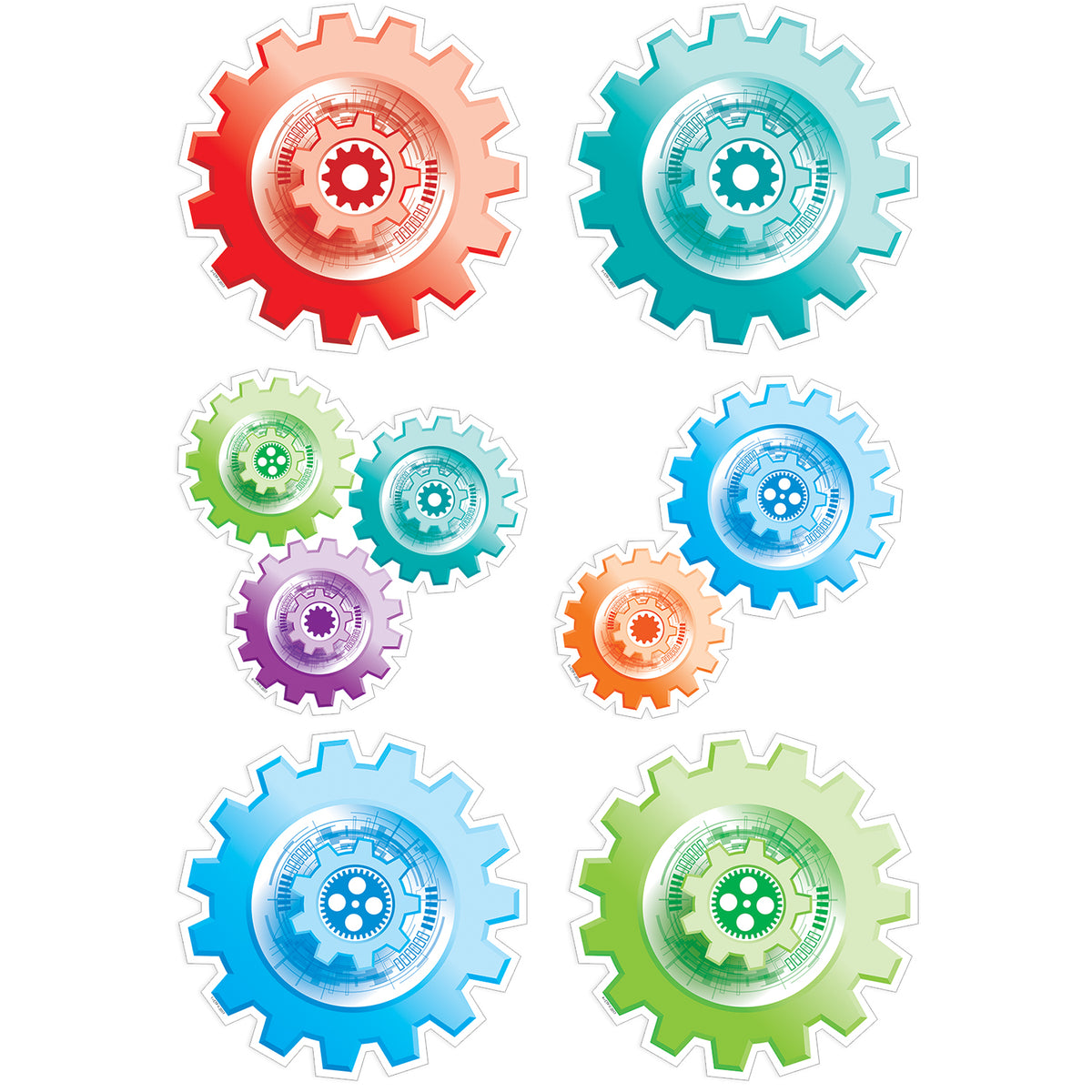 Gears 6" Designer Cut-Outs