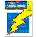 Power Practice: U.S. and World Map Outlines, eBook