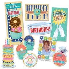 Mid-Century Mod Happy Birthday Mini Bulletin Board