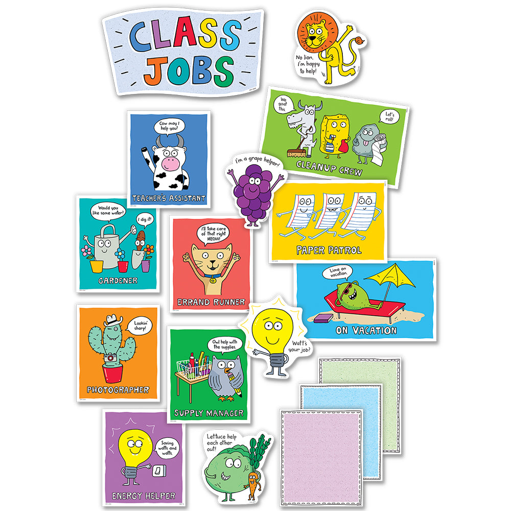 So Much Pun! Class Jobs Mini Bulletin Board