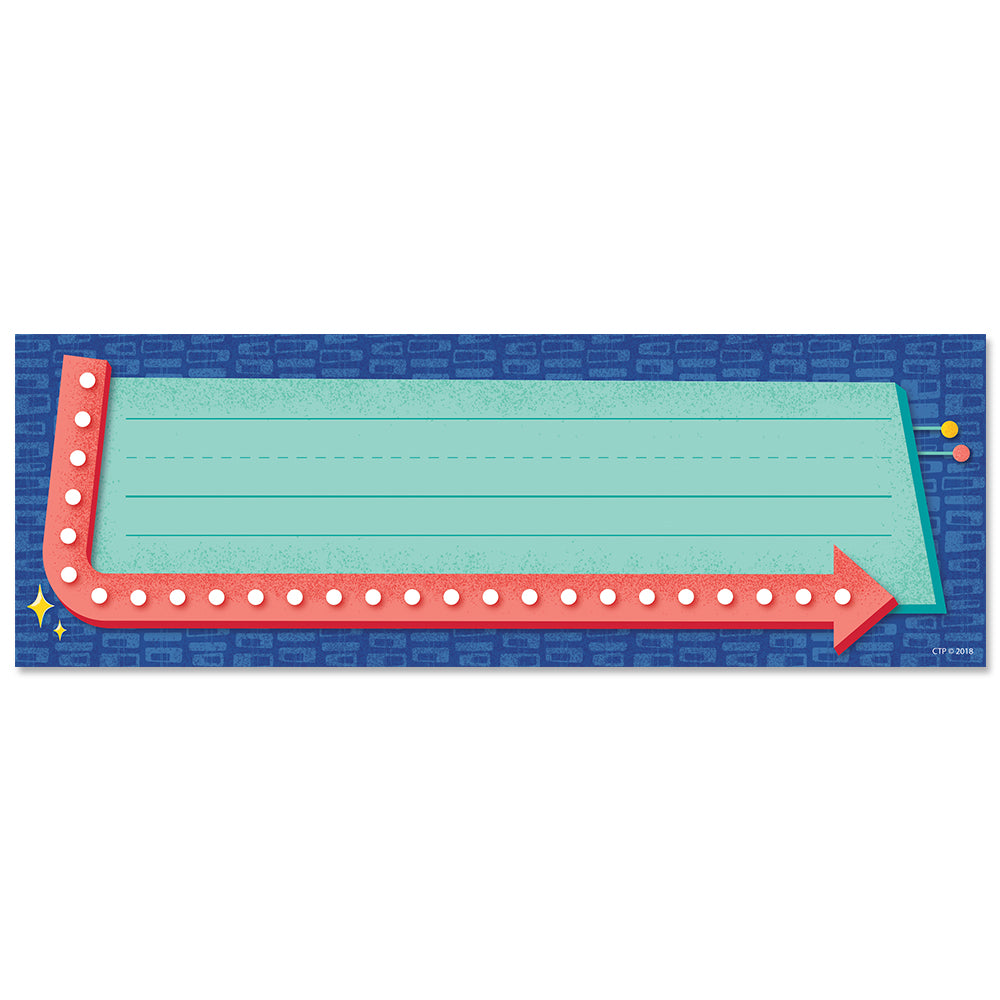 Mid-Century Mod Retro Sign Name Plates