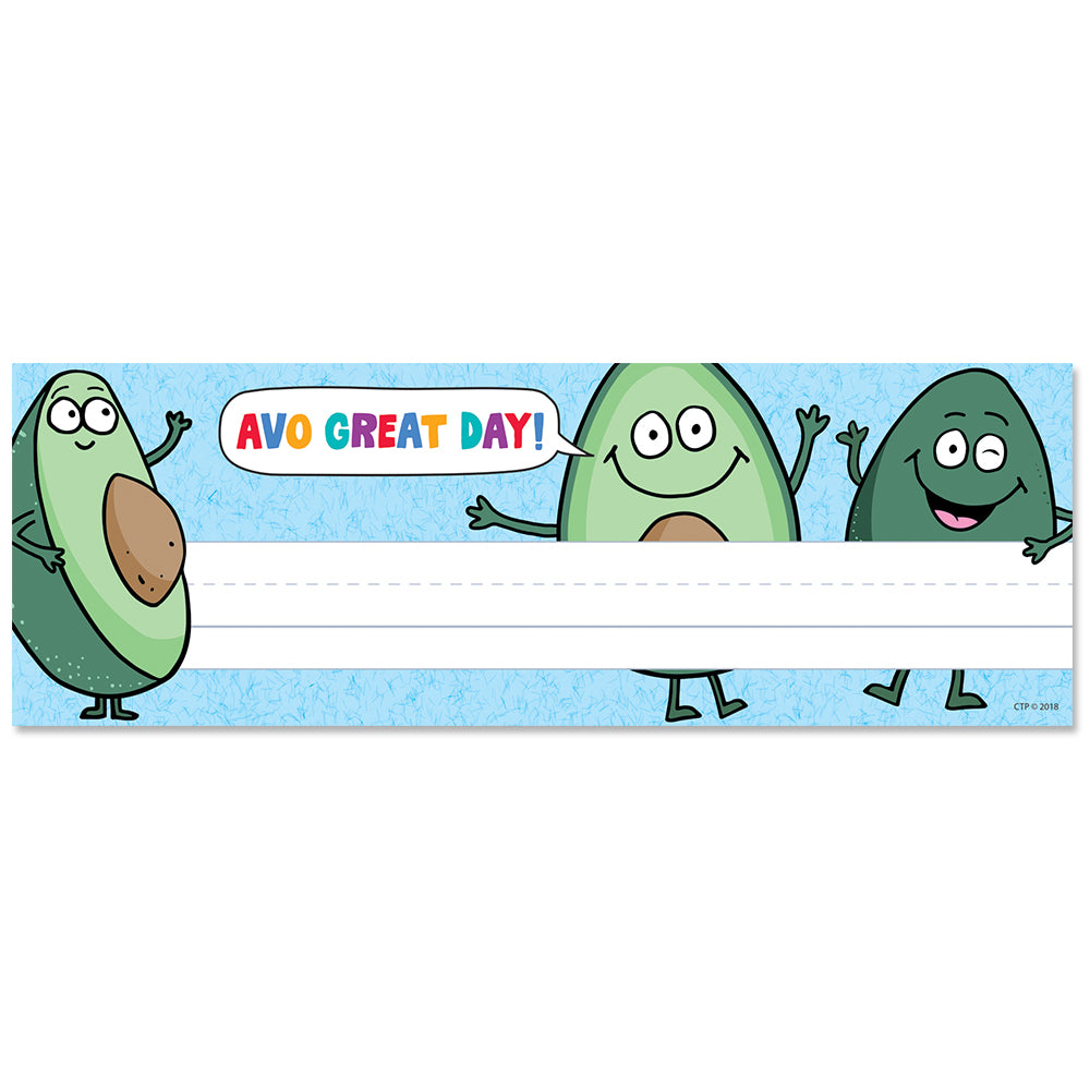 So Much Pun! Avo Great Day! Name Plates