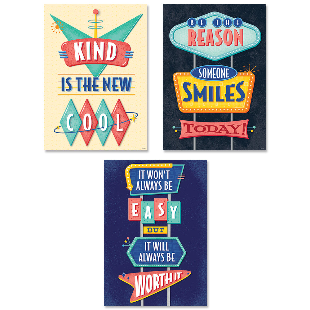 Mid-century Mod Inspire U 3-Poster Convenience Pack