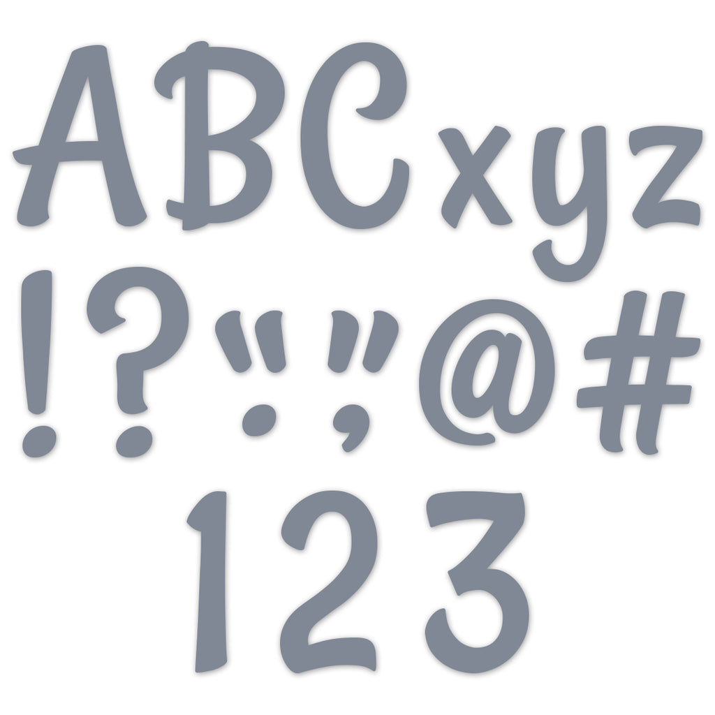 Stylish Charcoal Gray 4" Designer Letters