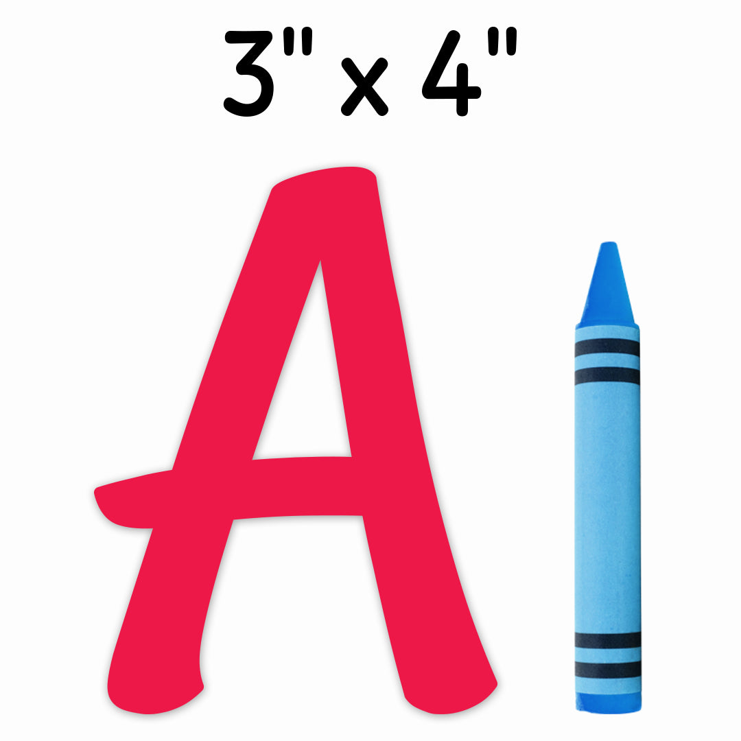 Stylish Poppy Red 4" Designer Letters