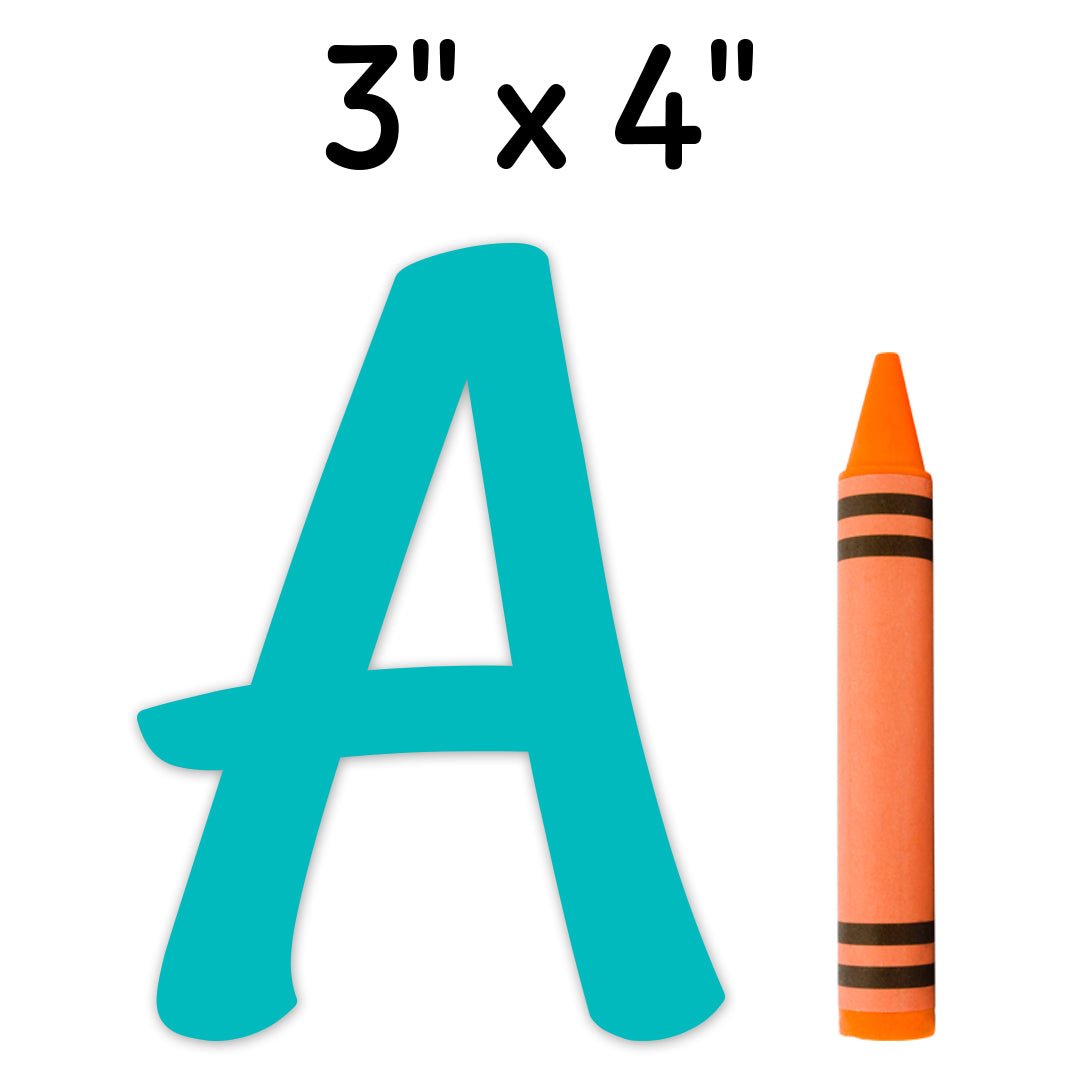 Stylish Turquoise 4" Designer Letters