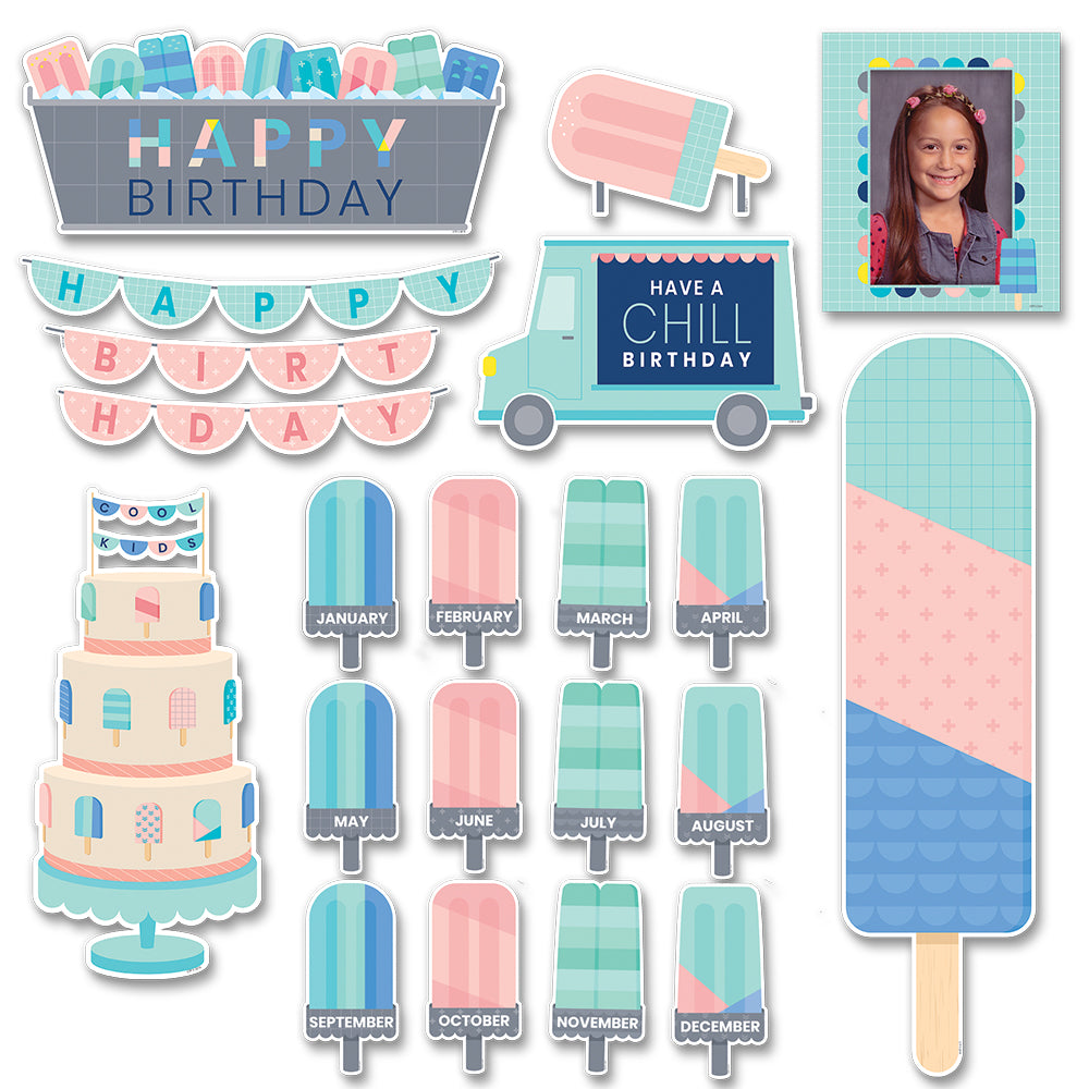 Calm & Cool Happy Birthday Mini Bulletin Board