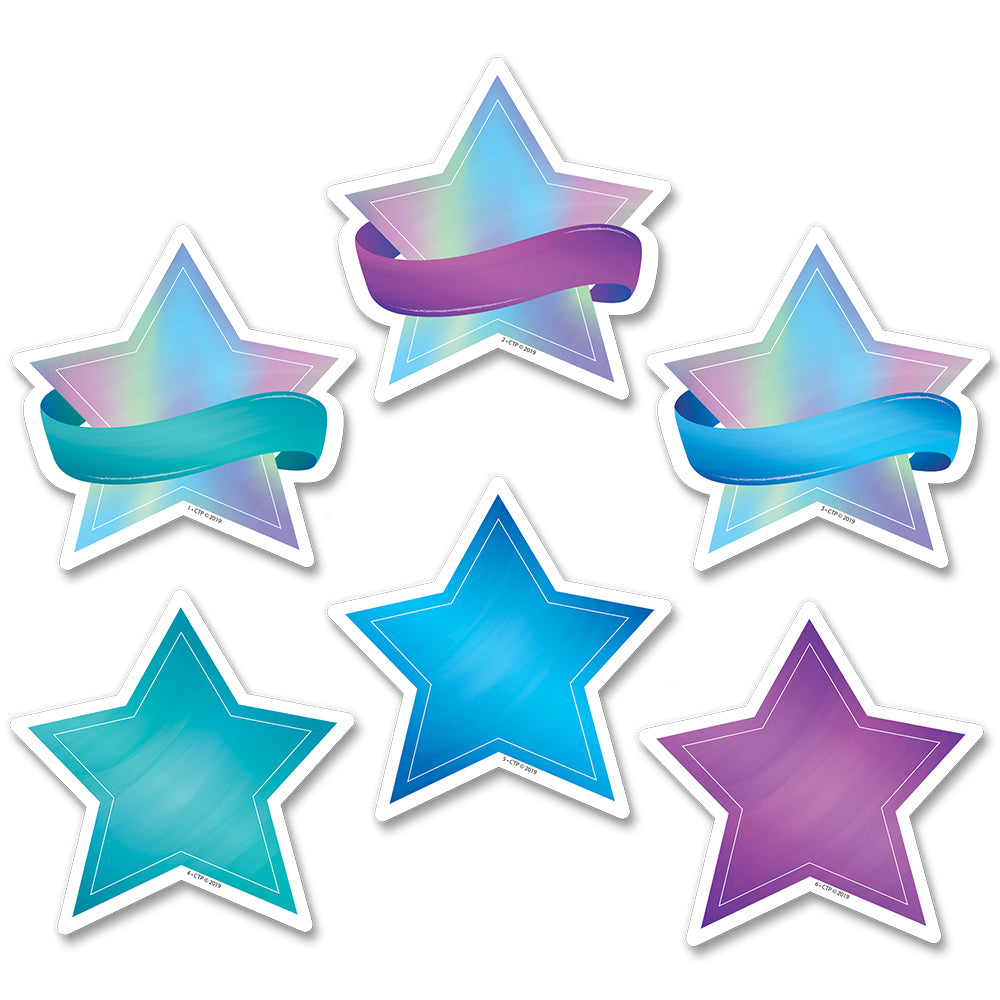 Mystical Magical Shimmering Stars 3" Designer Cut-Outs