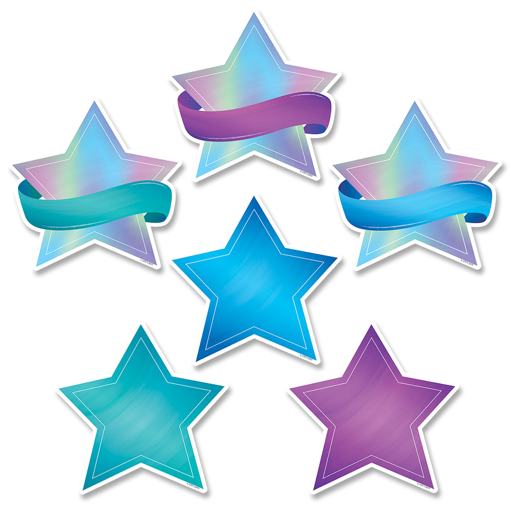 Mystical Magical Shimmering Stars 6" Designer Cut-Outs