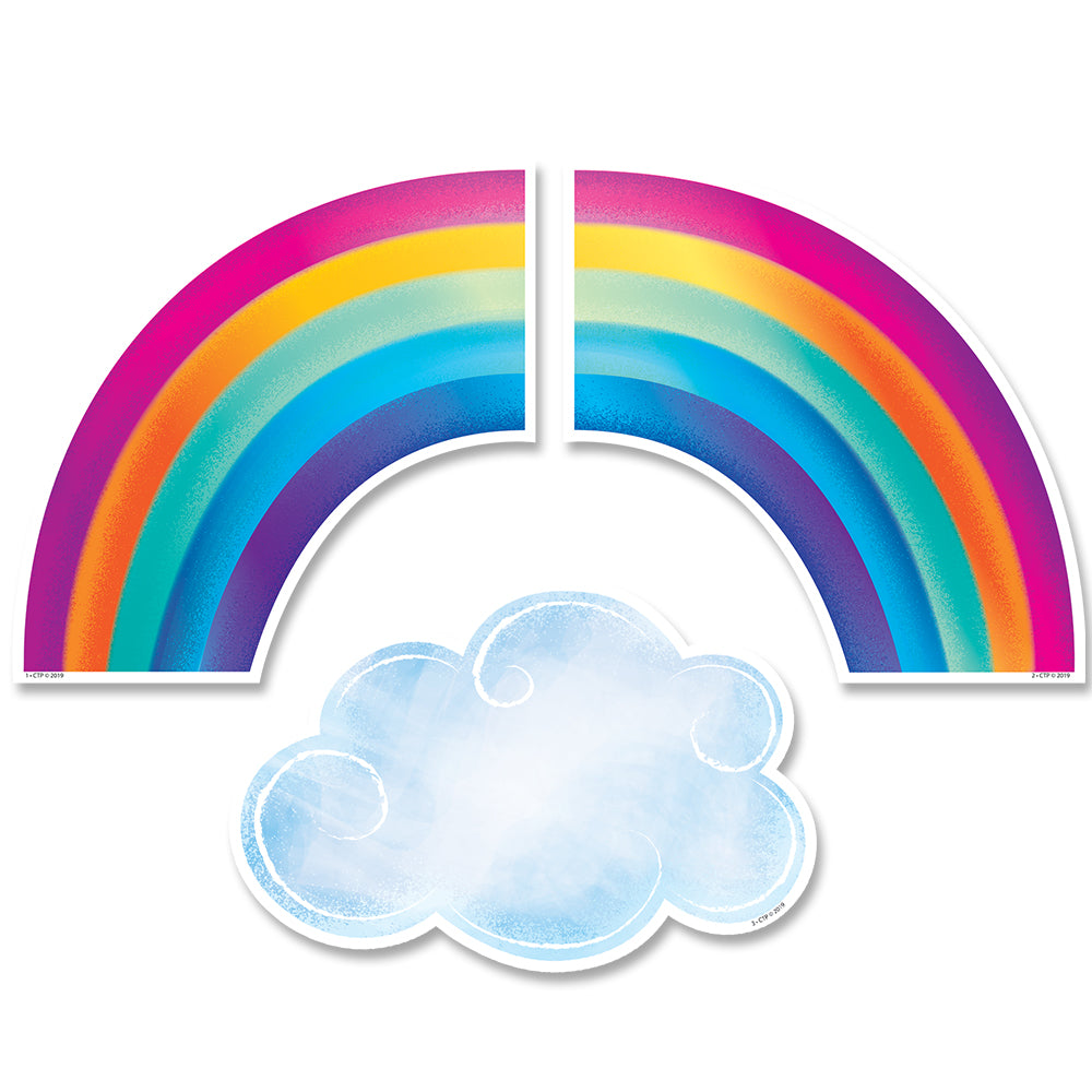 Rainbows and Clouds 6" Designer Cut-Outs