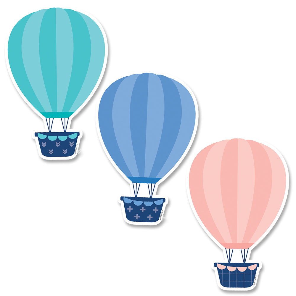 Calm & Cool Hot Air Balloons 6" Designer Cut-Outs