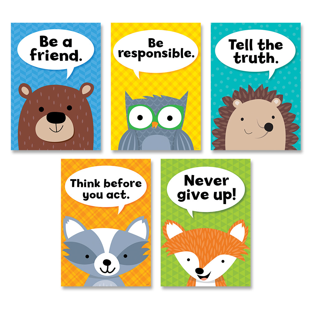 Woodland Friends Character Traits Inspire U Poster 5-Pack