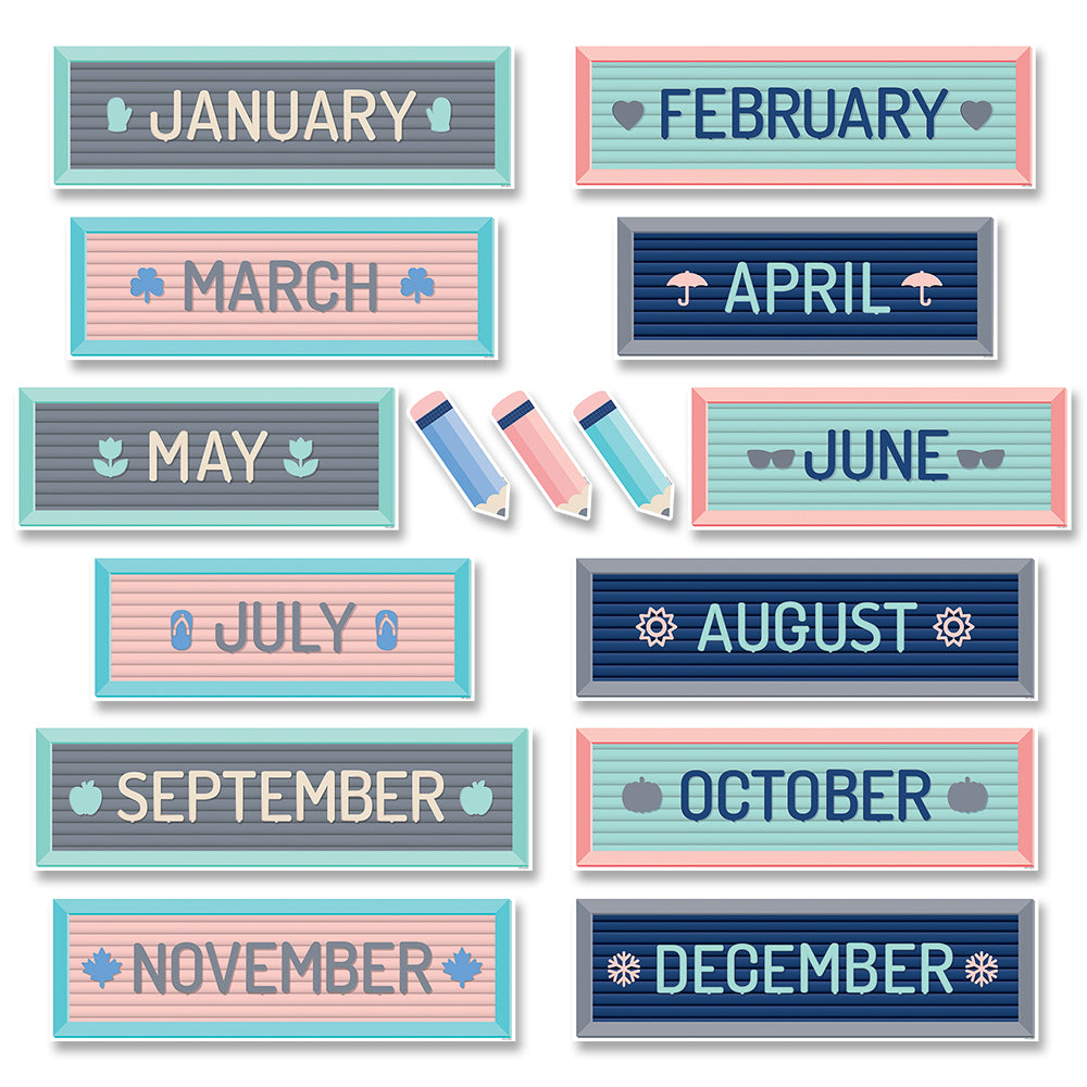 Calm & Cool Months of the Year Mini Bulletin Board