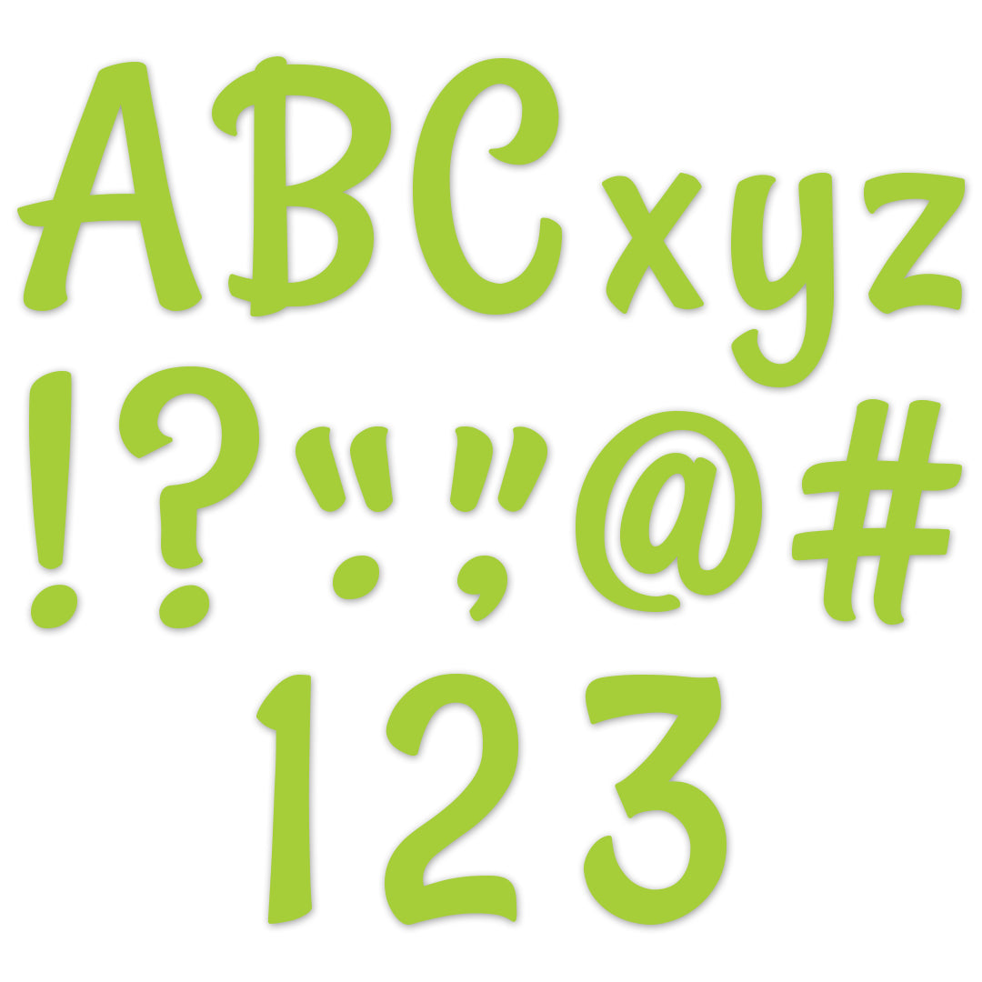 Stylish Lime Green 4" Designer Letters