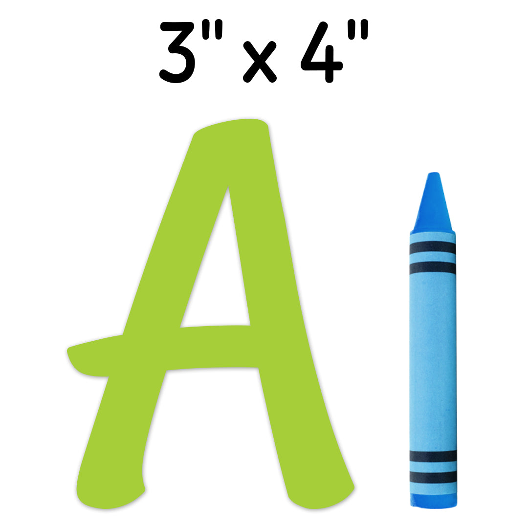 Stylish Lime Green 4" Designer Letters