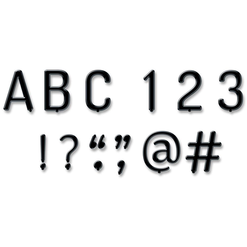 Black Letter Board 1" Uppercase Letter Stickers