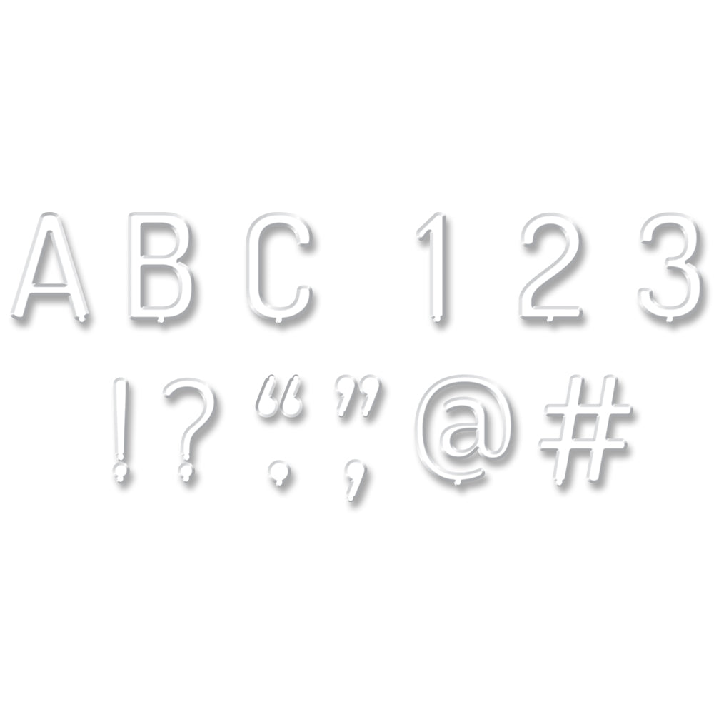 White Letter Board 1" Uppercase Letter Stickers
