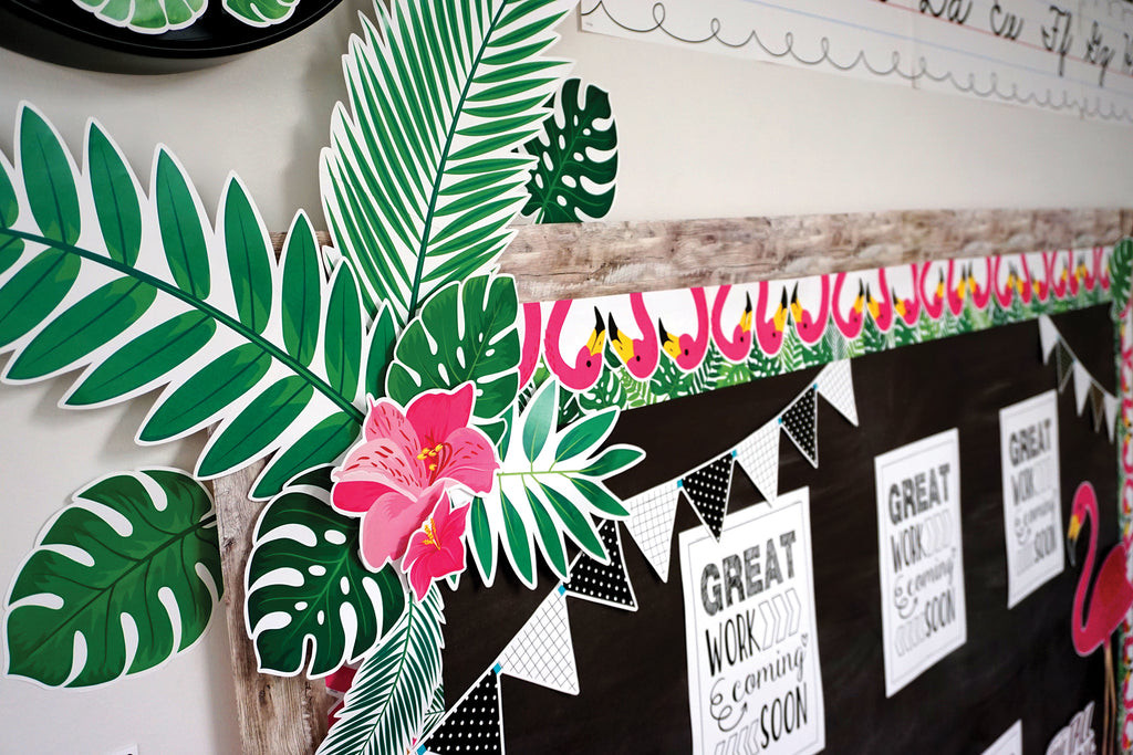 Palm Paradise Flamingo Fun Bulletin Board