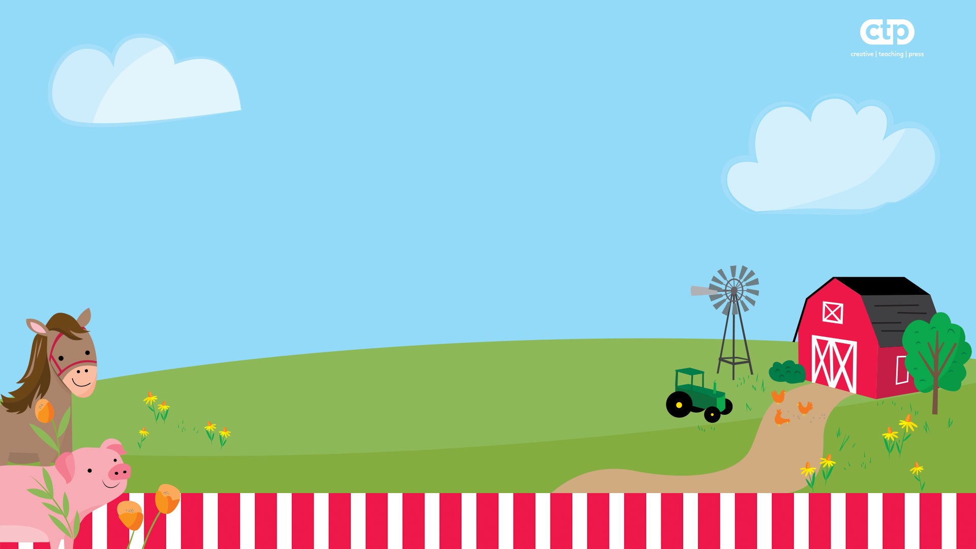 Farm Friends Video Conferencing Backgrounds