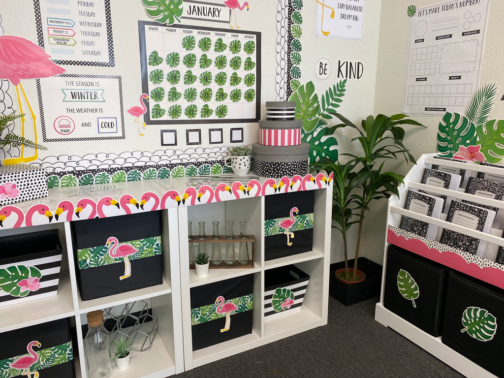 Flamingos EZ Border  (Palm Paradise)