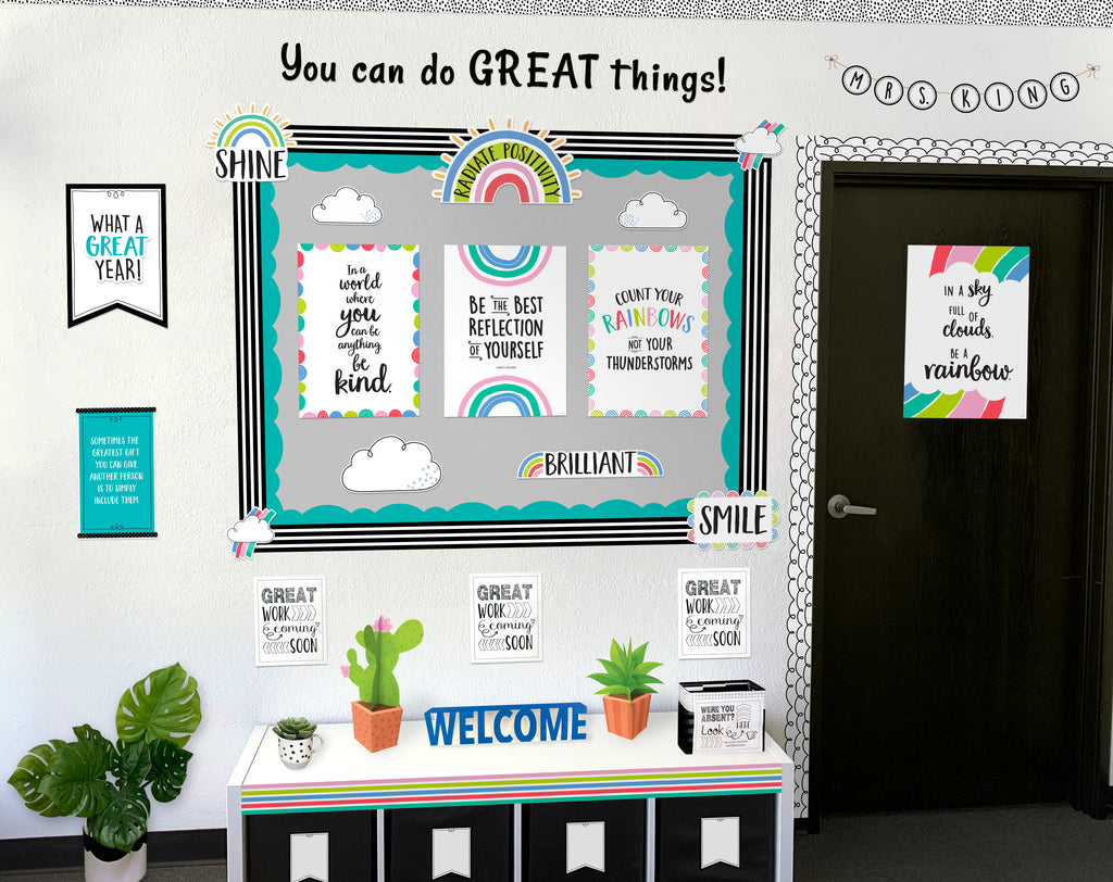 Doodly Rainbows Bulletin Board