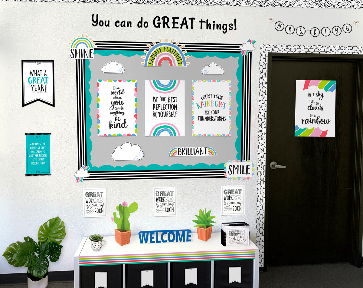 Doodly Rainbows Bulletin Board