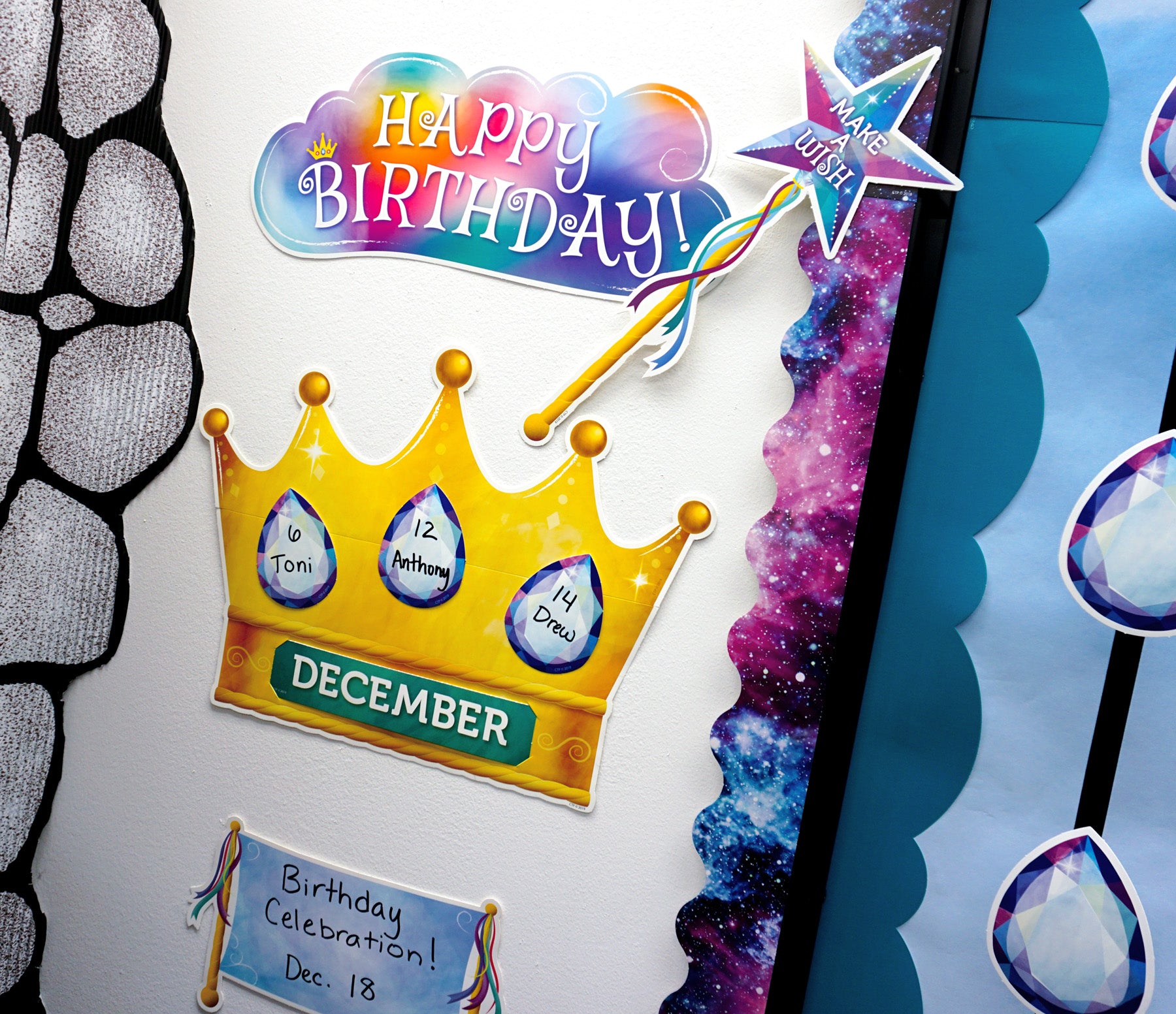 Mystical Magical Happy Birthday Mini Bulletin Board
