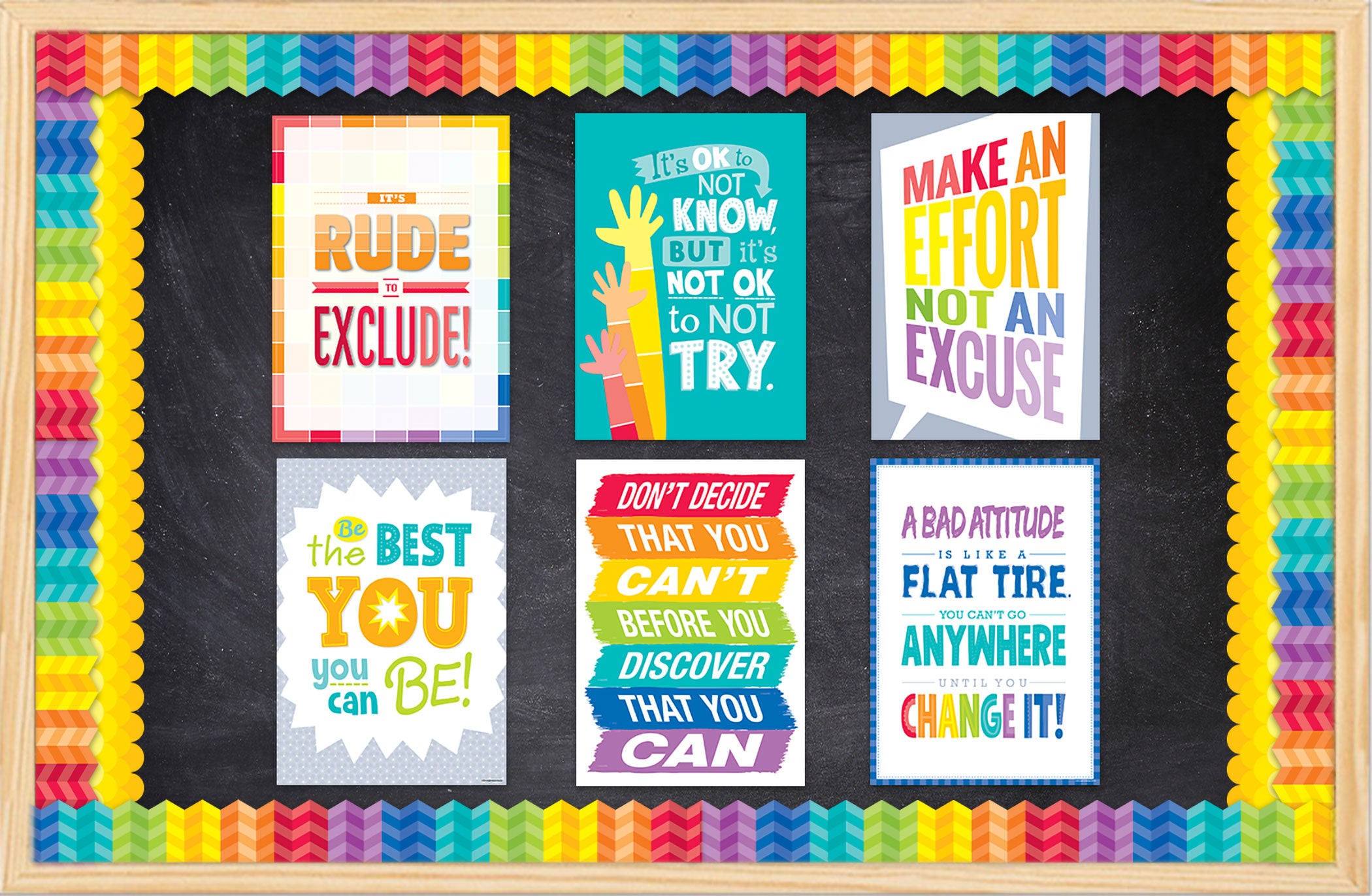 Rainbow Herringbone EZ Border