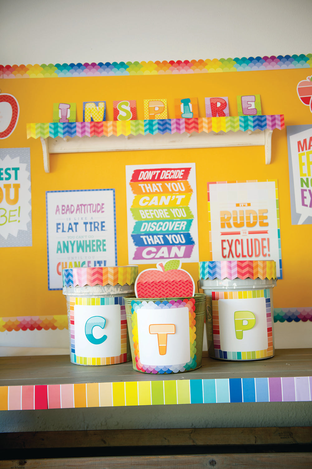 Rainbow Paint Chip EZ Border