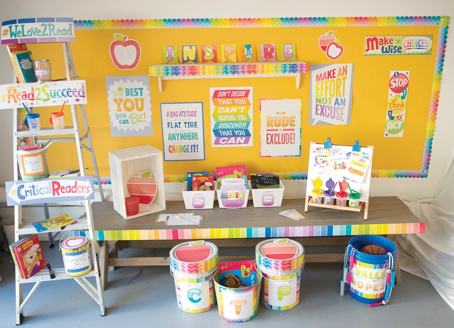 Rainbow Paint Chip EZ Border