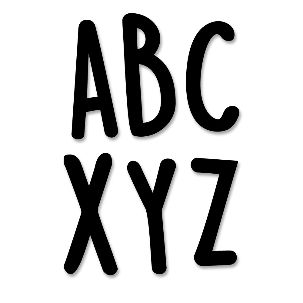 ALPHABET STICKERS x 2 sheets *BLACK with Gold Outline* Capital Letters,  13x10cm