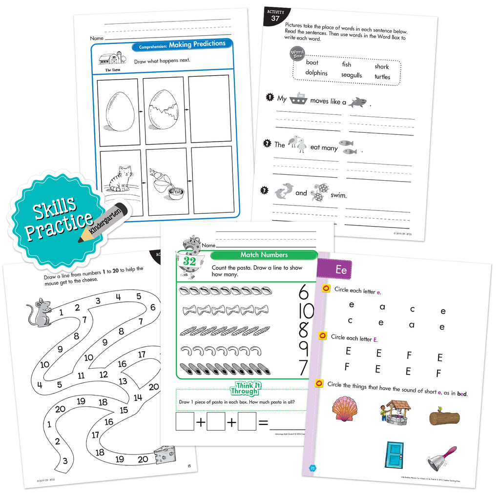 Kindergarten Skills Practice Bundle 3