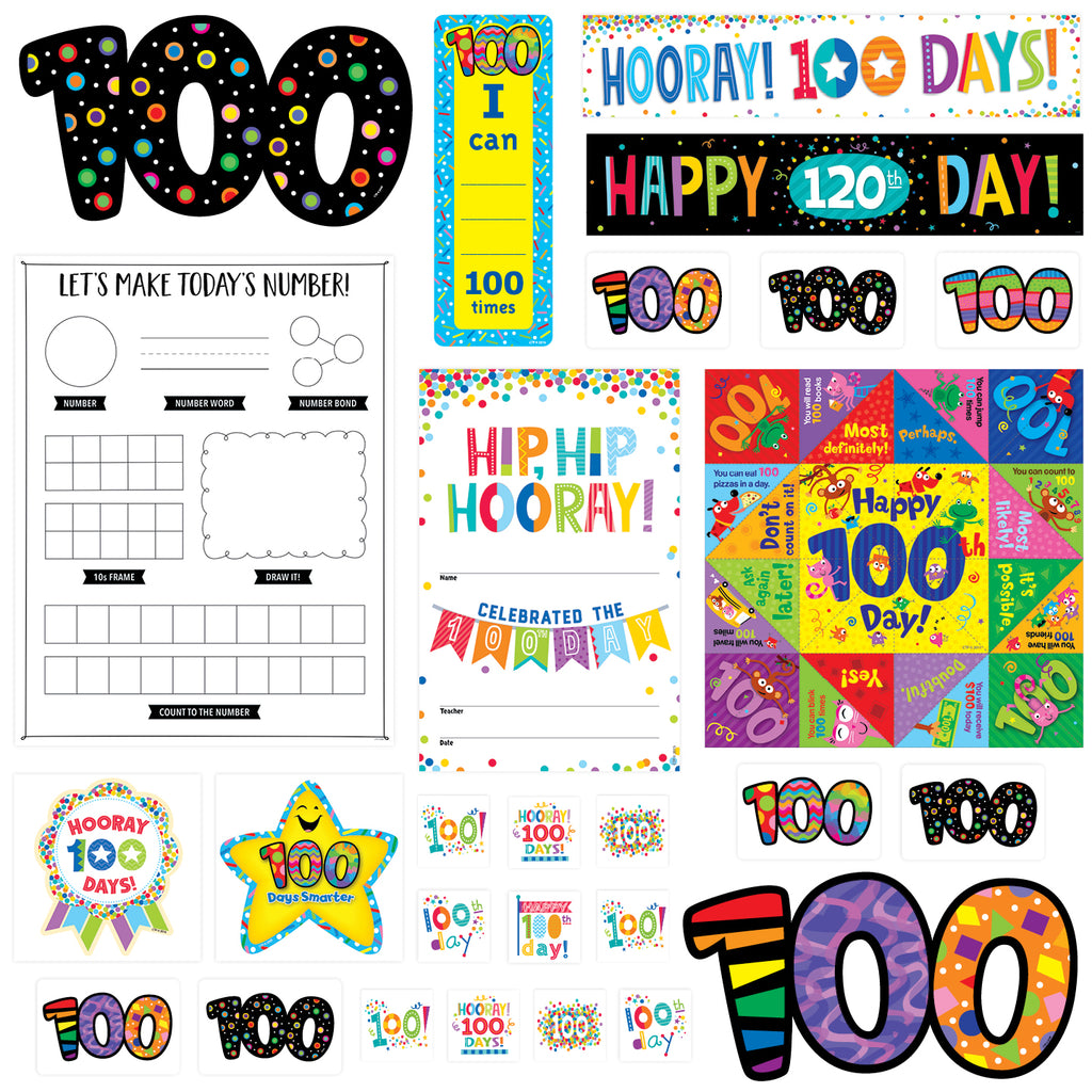 100th Day Fun Printable Decor Bundle