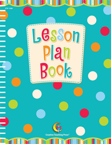 Dots on Turquoise Lesson Plan Book, Open eBook