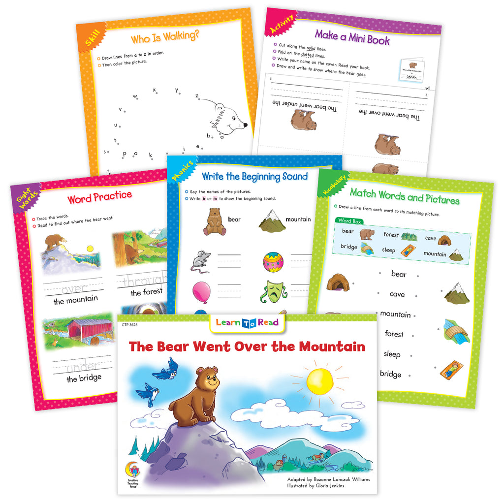 The Bear Went Over the Mountain Worksheets