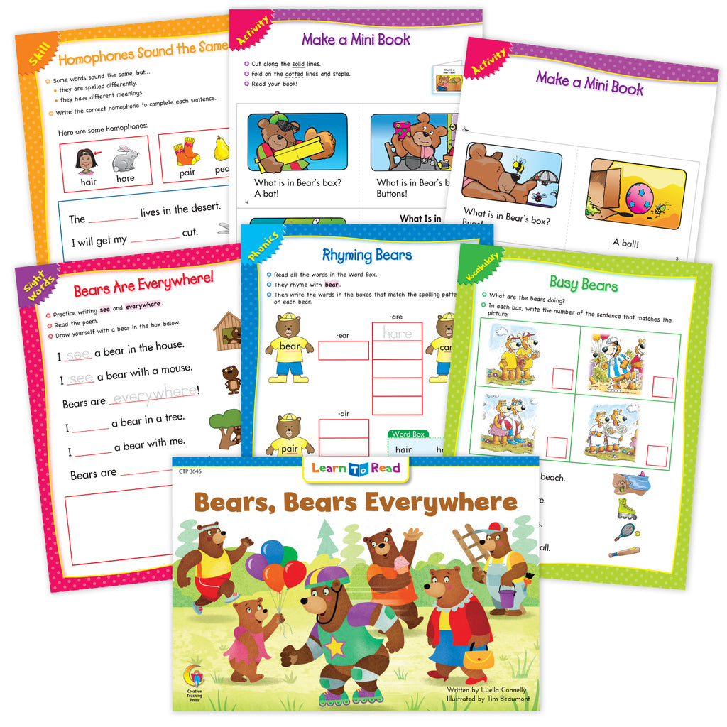 Bears, Bears Everywhere Ebook & Worksheets
