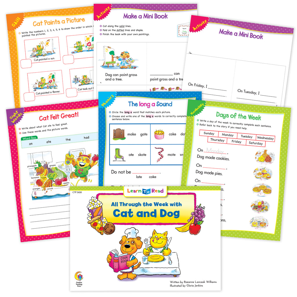 All Through the Week with Cat and Dog Worksheets
