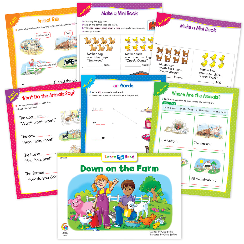 Down On The Farm Ebook & Worksheets