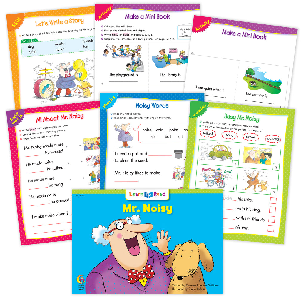 Mr. Noisy Ebook & Worksheets