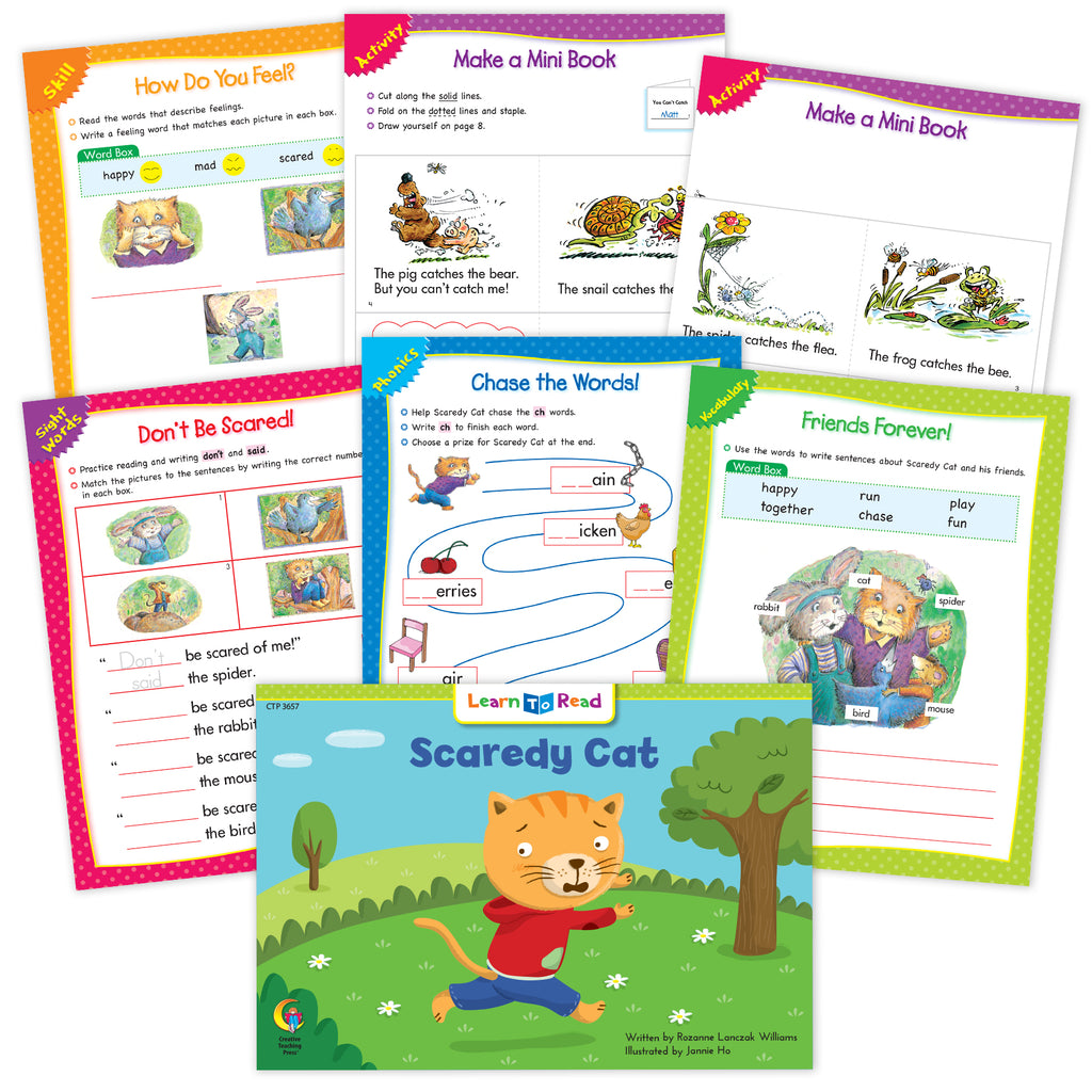 Scaredy Cat Runs Away Ebook & Worksheets