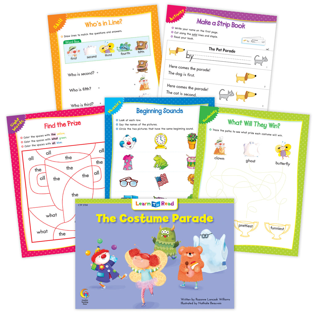 The Costume Parade Worksheets