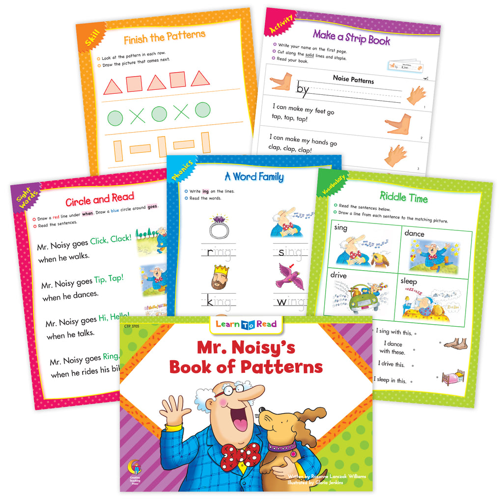 Mr. Noisy's Book of Patterns Worksheets