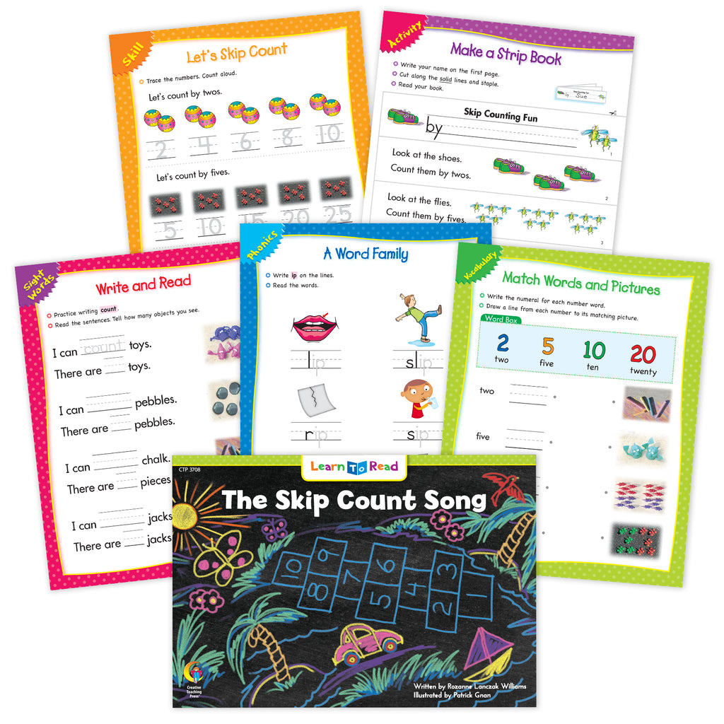 The Skip Count Song Ebook & Worksheets