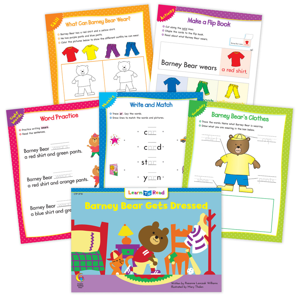 Barney Bear Gets Dressed Ebook & Worksheets