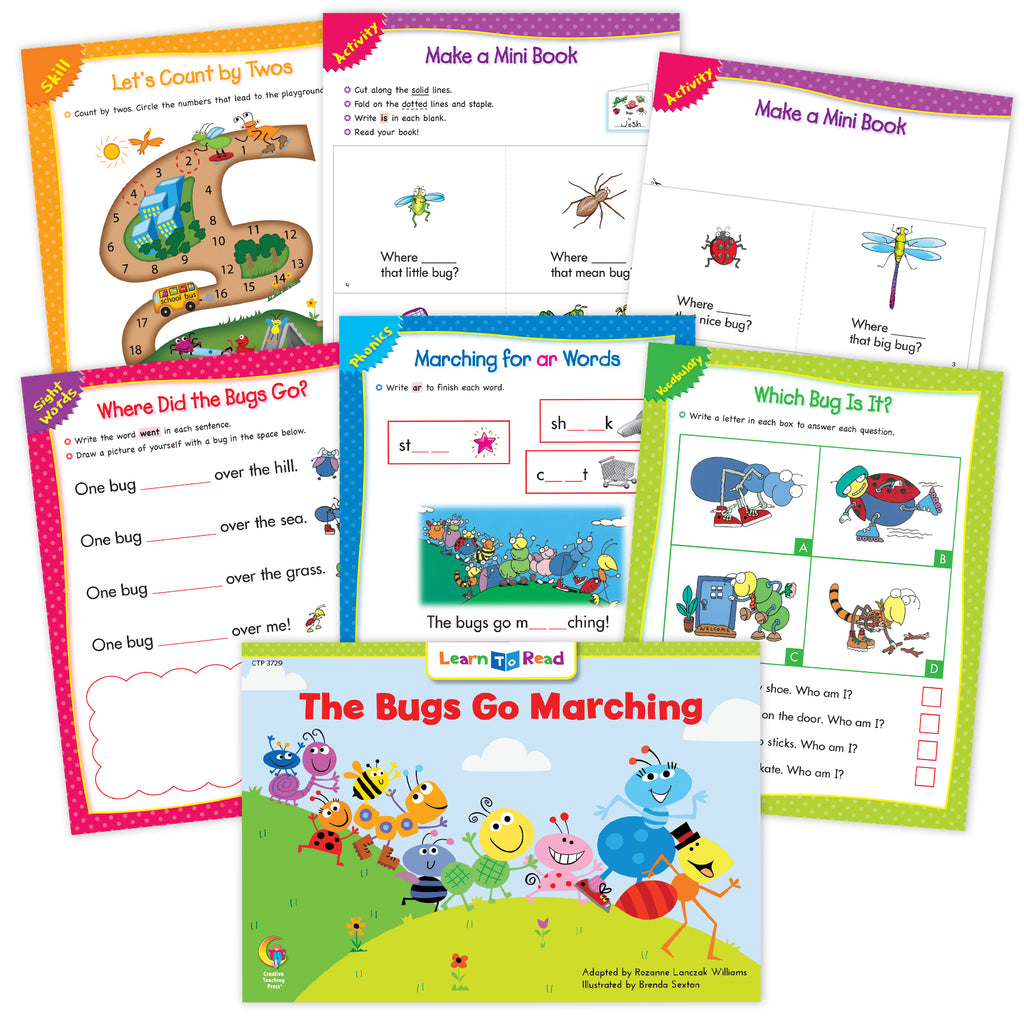 The Bugs Go Marching Worksheets