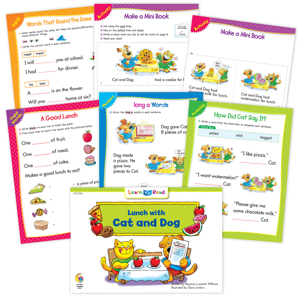 Lunch With Cat And Dog Ebook & Worksheets