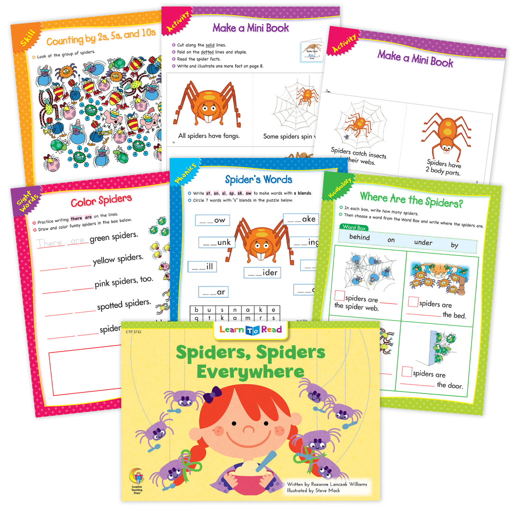 Spiders, Spiders Everywhere Worksheets